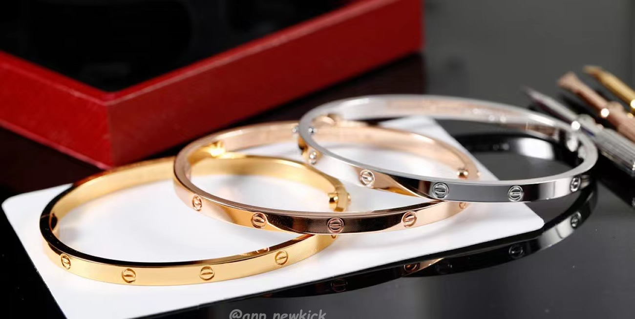 Cartier 18k Love Bracelets Gold Silver Rosegold (18) - newkick.cc